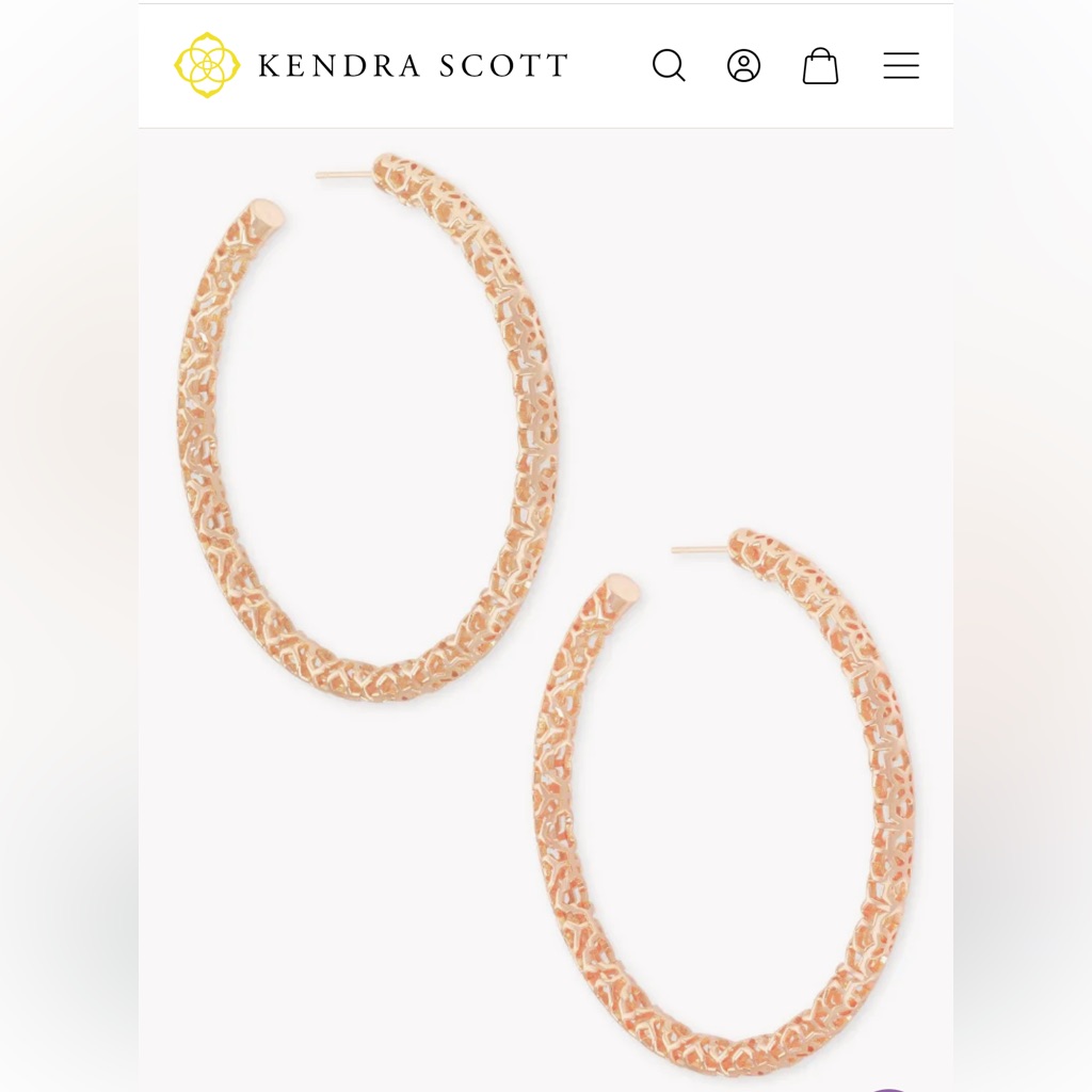 Kendra Scott 14k Rose Gold Over Brass Hoop Earrings